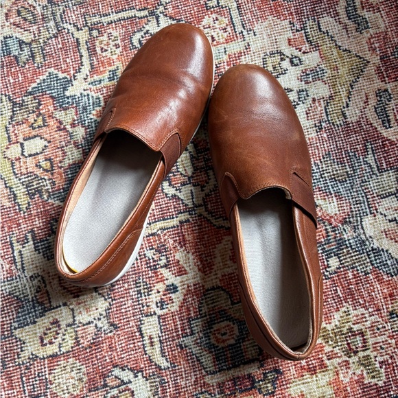 Vionic Shoes - Vionic Brown Leather Slip-On Loafers